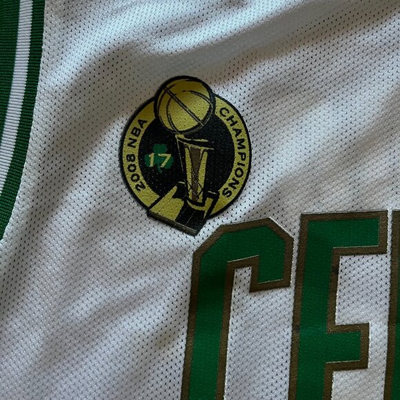 Adidas Boston Celtics Rajon Rondo Jersey Men Large White Green NBA Championship - Picture 3 of 11